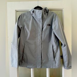 The North Face rain jacket. Size Women’s Large. Grey/Lavender.